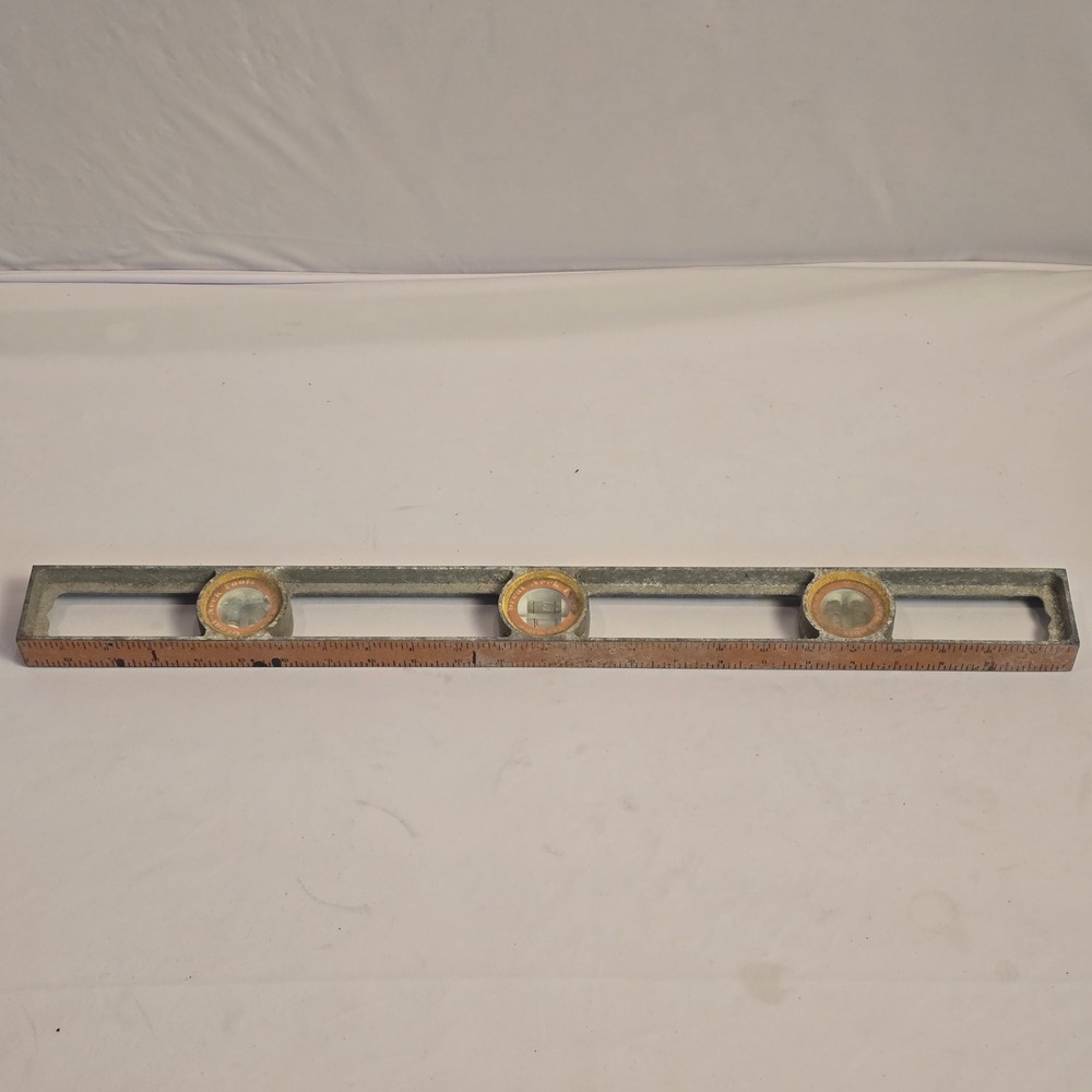 Great Neck Tools 18 Inch Aluminum Spirit Level Vintage Made in USA Orange Metal